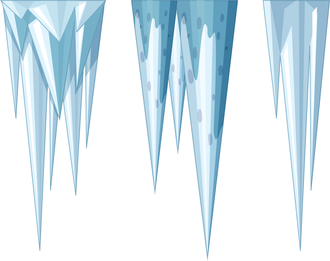 Set of Icicle in cartoon style